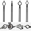 image:imageVEVOR Blacksmith Tongs 4 PCS VBit Bolt Wolf Jaw Z VBit amp Gripping  A3 Carbon Steel 18 for Blacksmiths amp BladesmithsBlack