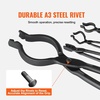 image:imageVEVOR Blacksmith Tongs 4 PCS VBit Bolt Wolf Jaw Z VBit amp Gripping  A3 Carbon Steel 18 for Blacksmiths amp BladesmithsBlack