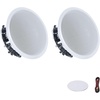 image:imageVEVOR Bluetooth Ceiling Speakers 8 in Ceiling amp inWall Speaker System with Amplifier 2Way Flush Mount Speakers for Damp Humid Placement Home Theater Living Room or Covered Patio 1 Pair8 2 Pieces
