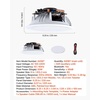 image:imageVEVOR Bluetooth Ceiling Speakers 8 in Ceiling amp inWall Speaker System with Amplifier 2Way Flush Mount Speakers for Damp Humid Placement Home Theater Living Room or Covered Patio 1 Pair8 2 Pieces
