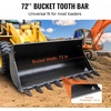 image:imageVEVOR Bucket Tooth Bar 46 in Heavy Duty 5 Teeth Tractor Bucket Bar for Loader Tractor Loader Skidsteer 4560 lbs Load Capacity Bolt On Teeth Bars for Buckets Protection Efficient amp Soil Excavation72in