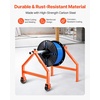 image:imageVEVOR Cable Dispenser Floor or Stud Mounted Wire Spool Rack Portable Wire Rack Dispenser with AntiSlip Metal Handle for Wiring Transport Swivel Eyelet for Electrical Industrial and Retail UseWire Rack