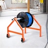 image:imageVEVOR Cable Dispenser Floor or Stud Mounted Wire Spool Rack Portable Wire Rack Dispenser with AntiSlip Metal Handle for Wiring Transport Swivel Eyelet for Electrical Industrial and Retail UseWire Rack
