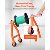 image:imageVEVOR Cable Dispenser Floor or Stud Mounted Wire Spool Rack Portable Wire Rack Dispenser with AntiSlip Metal Handle for Wiring Transport Swivel Eyelet for Electrical Industrial and Retail UseWire Rack
