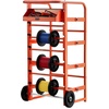 image:imageVEVOR Cable Dispenser Floor or Stud Mounted Wire Spool Rack Portable Wire Rack Dispenser with AntiSlip Metal Handle for Wiring Transport Swivel Eyelet for Electrical Industrial and Retail UseWire Storage Cart