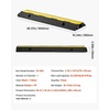 image:imageVEVOR Cable Protector Ramp 1 Channel Heavy Duty 3937 Rubber Cord Hose Wire Cover 276W x 197H Channel Size Traffic Speed Bump with FlipOpen Top Cover for Indoor Outdoor Use