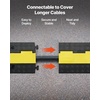 image:imageVEVOR Cable Protector Ramp 1 Channel Heavy Duty 3937 Rubber Cord Hose Wire Cover 276W x 197H Channel Size Traffic Speed Bump with FlipOpen Top Cover for Indoor Outdoor Use