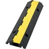 image:imageVEVOR Cable Protector Ramp 1 Channel Heavy Duty 3937 Rubber Cord Hose Wire Cover 276W x 197H Channel Size Traffic Speed Bump with FlipOpen Top Cover for Indoor Outdoor Use