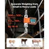 image:imageVEVOR Crane Scale Hanging Scale Industrial Heavy Duty Digital Crane Scale with Remote Control Cast Aluminum Case amp LED Screen 2200 lbs1000 kgHigh Precision for Construction Factory Farm1100BLS
