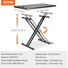 image:imageVEVOR DJ Table Stand 3243 x 18 Portable DJ Laptop and Controller Stand Lightweight DJ Desk DJ Booth Adjustable Height DJ Stand Foldable DoubleX Keyboard Stand amp Tabletop Audio Mixer StandDJ Table