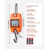image:imageVEVOR Digital Crane Scale 880 lbs400 kg Industrial Heavy Duty Hanging Scale with Cast Aluminum Case amp LCD Screen Handheld Mini Crane with Hooks for Farm Hunting Fishing Outdoor Garage OrangeOrange
