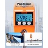 image:imageVEVOR Digital Crane Scale 880 lbs400 kg Industrial Heavy Duty Hanging Scale with Cast Aluminum Case amp LCD Screen Handheld Mini Crane with Hooks for Farm Hunting Fishing Outdoor Garage OrangeOrange