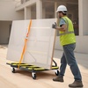image:imageVEVOR Drywall Cart Dolly 1800 lbs Load Capacity Steel Panel Dolly with 4 Swivel Casters amp Expandable Deck Foldable Panel Truck Cart with TieDown Strap for Handling Plywood Plasterboard Glass