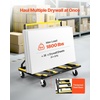 image:imageVEVOR Drywall Cart Dolly 1800 lbs Load Capacity Steel Panel Dolly with 4 Swivel Casters amp Expandable Deck Foldable Panel Truck Cart with TieDown Strap for Handling Plywood Plasterboard Glass