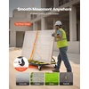 image:imageVEVOR Drywall Cart Dolly 1800 lbs Load Capacity Steel Panel Dolly with 4 Swivel Casters amp Expandable Deck Foldable Panel Truck Cart with TieDown Strap for Handling Plywood Plasterboard Glass