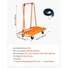image:imageVEVOR Drywall Cart Dolly Steel Panel Dolly with 4 Swivel Casters Durable amp LongLasting Panel Truck Cart with TieDown Strap for Plywood Plasterboard Glass Orange
