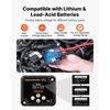 image:imageVEVOR Dual Battery Isolator Kit 12V 300 Amp 20 ft 2AWG Manual and Automatic VSR Voltage Sensitive Relay with Voltmeter LCD Screen Smart Battery Isolator Compatible with Lithium Batteries for UTV140 AMP Kit for Lithium