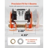 image:imageVEVOR Electric Hoist Manual Trolley 1100 lbs05 Ton Load for PA200 PA250 PA300 PA400 PA500 Push Beam Trolley with Dual Wheels 268433 Adjustable Beam Flange Width for Straight amp Curved IBeam