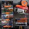 image:imageVEVOR Electric Hoist Manual Trolley 2200 lbs1 Ton Capacity for PA200 PA250 PA300 PA400 PA500 Push Beam Trolley with Dual Wheels 268433 Adjustable Beam Flange Width for Straight Curved I Beam1T