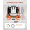 image:imageVEVOR Electric Hoist Manual Trolley 2200 lbs1 Ton Load for PA600 PA700 PA800 PA900 PA1000 Push Beam Trolley with Dual Wheels 268433 Adjustable Beam Flange Width for Straight amp Curved IBeam