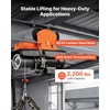 image:imageVEVOR Electric Hoist Manual Trolley 2200 lbs1 Ton Load for PA600 PA700 PA800 PA900 PA1000 Push Beam Trolley with Dual Wheels 268433 Adjustable Beam Flange Width for Straight amp Curved IBeam