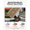 image:imageVEVOR Electric Stair Climbing Dolly 440lbs Capacity Electric Stair Climbing Hand Trucks with 1575in Rope amp Folding Handle Heavy Duty Stair Climber for Warehouse Logistics Moving FurnitureSilverFolding Handle