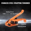 image:imageVEVOR Electric Strapping Machine for 039075 PP PET Straps Portable Electric Banding Tool with Digital Display 2 x 4000mAh Battery Powered Automatic Strapping Tool for Packaging Box PalletPP 12x328 3PC Set