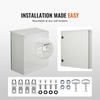 image:imageVEVOR Electrical Enclosure 24 x 24 x 12 NEMA 4 Outdoor Enclosure IP65 Waterproof amp Dustproof ColdRolled Carbon Steel Hinged Junction Box for Outdoor Indoor Use with Rain Hood24 x 24 x 12