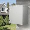 image:imageVEVOR Electrical Enclosure 24 x 24 x 12 NEMA 4 Outdoor Enclosure IP65 Waterproof amp Dustproof ColdRolled Carbon Steel Hinged Junction Box for Outdoor Indoor Use with Rain Hood24 x 24 x 12