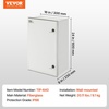 image:imageVEVOR Electrical Enclosure Box23619791Fiberglass Junction BoxIP66 Waterproof amp DustproofOutdoor Electrical Boxwith Mounting Plat236 x 157 x 91