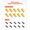 image:imageVEVOR Excavator Bucket Teeth with Pins 10 Pack 579 in Bucket Tooth Set Compatible with 23 amp 230 Series Excavators Heavy Duty Bolt on Digging Buckets Teeth for Skid Steer amp Mini Excavators10 pack