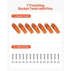 image:imageVEVOR Excavator Bucket Teeth with Pins 10 Pack 579 in Bucket Tooth Set Compatible with 23 amp 230 Series Excavators Heavy Duty Bolt on Digging Buckets Teeth for Skid Steer amp Mini Excavators7 pack