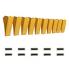image:imageVEVOR Excavator Bucket Teeth with Pins 10 Pack 579 in Bucket Tooth Set Compatible with 23 amp 230 Series Excavators Heavy Duty Bolt on Digging Buckets Teeth for Skid Steer amp Mini Excavators10 pack