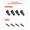 image:imageVEVOR Excavator Bucket Teeth with Pins 10 Pack 579 in Bucket Tooth Set Compatible with 23 amp 230 Series Excavators Heavy Duty Bolt on Digging Buckets Teeth for Skid Steer amp Mini Excavators4 pack