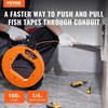 image:imageVEVOR Fish Tape 240foot 18inch Steel Wire Puller with Optimized Housing and Handle EasytoUse Cable Puller Tool Flexible Wire Fishing Tools for Walls and Electrical Conduit NonConductive100foot  14inch