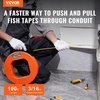 image:imageVEVOR Fish Tape 240foot 18inch Steel Wire Puller with Optimized Housing and Handle EasytoUse Cable Puller Tool Flexible Wire Fishing Tools for Walls and Electrical Conduit NonConductive100 ft  316inch