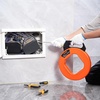 image:imageVEVOR Fish Tape 240foot 18inch Steel Wire Puller with Optimized Housing and Handle EasytoUse Cable Puller Tool Flexible Wire Fishing Tools for Walls and Electrical Conduit NonConductive100 ft  316inch
