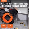 image:imageVEVOR Fish Tape 240foot 18inch Steel Wire Puller with Optimized Housing and Handle EasytoUse Cable Puller Tool Flexible Wire Fishing Tools for Walls and Electrical Conduit NonConductive240foot  18inch