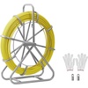 image:imageVEVOR Fish Tape Fiberglass 328FT 63MM Duct Rodder Fishtape Wire Puller with Stand 14Inch Cable Running Rod Marked Every 5 Feet Fishing Tools for Walls and Electrical Conduit NonConductive328ft