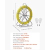 image:imageVEVOR Fish Tape Fiberglass 328FT 63MM Duct Rodder Fishtape Wire Puller with Stand 14Inch Cable Running Rod Marked Every 5 Feet Fishing Tools for Walls and Electrical Conduit NonConductive328ft