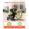 image:imageVEVOR Fish Tape Fiberglass 328FT 63MM Duct Rodder Fishtape Wire Puller with Stand 14Inch Cable Running Rod Marked Every 5 Feet Fishing Tools for Walls and Electrical Conduit NonConductive328ft