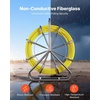 image:imageVEVOR Fish Tape Fiberglass 328FT 63MM Duct Rodder Fishtape Wire Puller with Stand 14Inch Cable Running Rod Marked Every 5 Feet Fishing Tools for Walls and Electrical Conduit NonConductive328ft