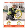 image:imageVEVOR Fish Tape Fiberglass 328FT 63MM Duct Rodder Fishtape Wire Puller with Stand 14Inch Cable Running Rod Marked Every 5 Feet Fishing Tools for Walls and Electrical Conduit NonConductive500ft