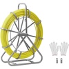 image:imageVEVOR Fish Tape Fiberglass 328FT 63MM Duct Rodder Fishtape Wire Puller with Stand 14Inch Cable Running Rod Marked Every 5 Feet Fishing Tools for Walls and Electrical Conduit NonConductive500ft