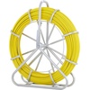 image:imageVEVOR Fish Tape Fiberglass 656 ft 516 in Duct Rodder Fishtape Wire Puller Cable Running Rod with Steel Reel Stand 3 Pulling Heads Fishing Tools for Walls and Electrical Conduit NonConductive14Inch x 425FT