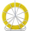 image:imageVEVOR Fish Tape Fiberglass 656 ft 516 in Duct Rodder Fishtape Wire Puller Cable Running Rod with Steel Reel Stand 3 Pulling Heads Fishing Tools for Walls and Electrical Conduit NonConductive14Inch x 425FT