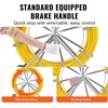 image:imageVEVOR Fish Tape Fiberglass 656 ft 516 in Duct Rodder Fishtape Wire Puller Cable Running Rod with Steel Reel Stand 3 Pulling Heads Fishing Tools for Walls and Electrical Conduit NonConductive516inch 656FT
