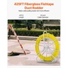 image:imageVEVOR Fish Tape Fiberglass 656 ft 516 in Duct Rodder Fishtape Wire Puller Cable Running Rod with Steel Reel Stand 3 Pulling Heads Fishing Tools for Walls and Electrical Conduit NonConductive14Inch x 425FT