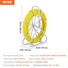 image:imageVEVOR Fish Tape Fiberglass 656 ft 516 in Duct Rodder Fishtape Wire Puller Cable Running Rod with Steel Reel Stand 3 Pulling Heads Fishing Tools for Walls and Electrical Conduit NonConductive516Inch x 492FT