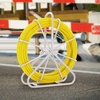 image:imageVEVOR Fish Tape Fiberglass 656 ft 516 in Duct Rodder Fishtape Wire Puller Cable Running Rod with Steel Reel Stand 3 Pulling Heads Fishing Tools for Walls and Electrical Conduit NonConductive516Inch x 492FT